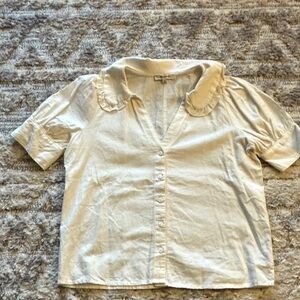 Madewell Cream Linen Top
